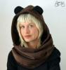 Serin - Barna macifüles sl (fekete füllel) Ruha, divat, #scarf #bear #fashion