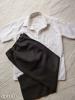 164 es ünneplös szett fehér ing fekete nadrág
