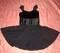 Fekete tkrbrsony szatn muszlin alkalmi ruha 128 cm