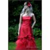 Scarlet vörös menyasszonyi vagy estélyi ruha Esküvő