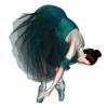 Balerina zöld t llszoknya cipő k Stock illusztráció