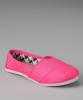 Chatties Neon Pink & Houndstooth Slip-On Shoe