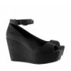 H&M fekete platform peep-toe cip