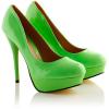 Green Neon Platform Court Shoe