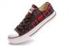 Converse All Stars Leather Low Cip Piros grid