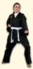 Traditional fekete karate ruha 8 oz KWON