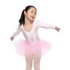 Ruhk hosszú ujjú tornadressz teljesítmnyt a tutu balett ruha gyerekeknek