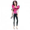 Barbie jtk Fashionista Barbie rzsaszn fekete ruhban