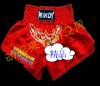 Muay Thai Muay Thai szeles piros nadrágot , Sanda vastag szatén szatén nadrág nadrág Sanda box ruhák