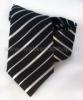 Csíkos nyakkendők Madison slim nyakkendő Fekete fehér csíkos