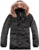 Moncler Long KabT For FRfi Down With Hood Mid Length Fekete