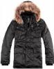 Moncler Long KabT For FRfi Down With Hood Mid-Length Fekete