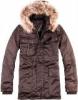 Moncler Long KabT For FRfi Down With Hood Mid-Length Chocolate