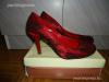 Graceland fekete piros csipks 9cm sarok cip 39