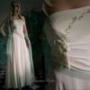 Elegns krepdesin kzzel festett menyasszonyi ruha Grace