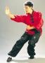 FUJI MAE Kung fu edzőruha piros kabát fekete nadrág