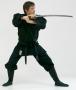FUJI MAE Ninja fekete 100 pamut megerstett edzruha