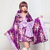 Gynyr rvid bíbor sakura minta szatn deluxe wa lolita kimon ruha