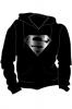 Superman fekete kapucnis pulcsi L es