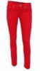 Red Low Rise Stretch Jeans-norml szabs farmernadrg
