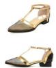 ÚJ 35-39 arany fekete elegáns lapos trendi cipő