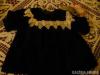 Fekete brsony bbi ruha antik csipkvel + mellnyke