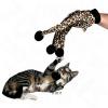 Trixie leopárdmintás kesztyű 4 pom pom labdával