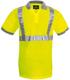 WASH Yard Fnyvisszaver pl, 140 g/m2 szellz poliszter, gallros, yellow / Gallros plk (Sport shirts)