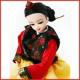Koreai Barbie Baba a Srga szoknya s piros kabt