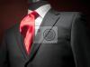 Fotók Sötét szürke kabát fehér ing piros nyakkendő 19904859