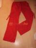 Piros zsebes nadrág újszerű női talpig érő nadrág, méret: M eladó