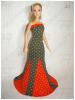 Green-red dotted Barbie dress, zld-piros pttys ruha