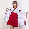 Miko hosszú ujjú rvid vrs egyenruha kimon wa lolita ruha (derk: 80cm)