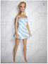 Kk kttt barbie ruha - blue knitted barbie dress