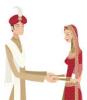 Indiai menyasszony lovsz hagyomnyos ruha esk v nneply