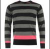Propeller Stripe Knitted pulver szrke fekete pink